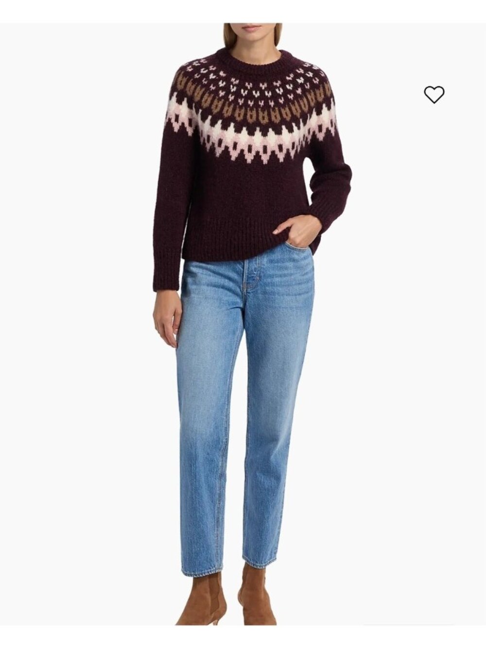Veronica Beard Anne raisin-colored sweater in alpaca-blend pullover S